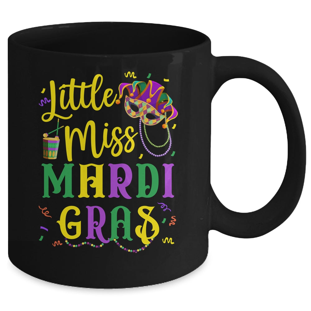 Little Miss Mardi Gras Cute Outfit Girls Kids Mug | siriusteestore