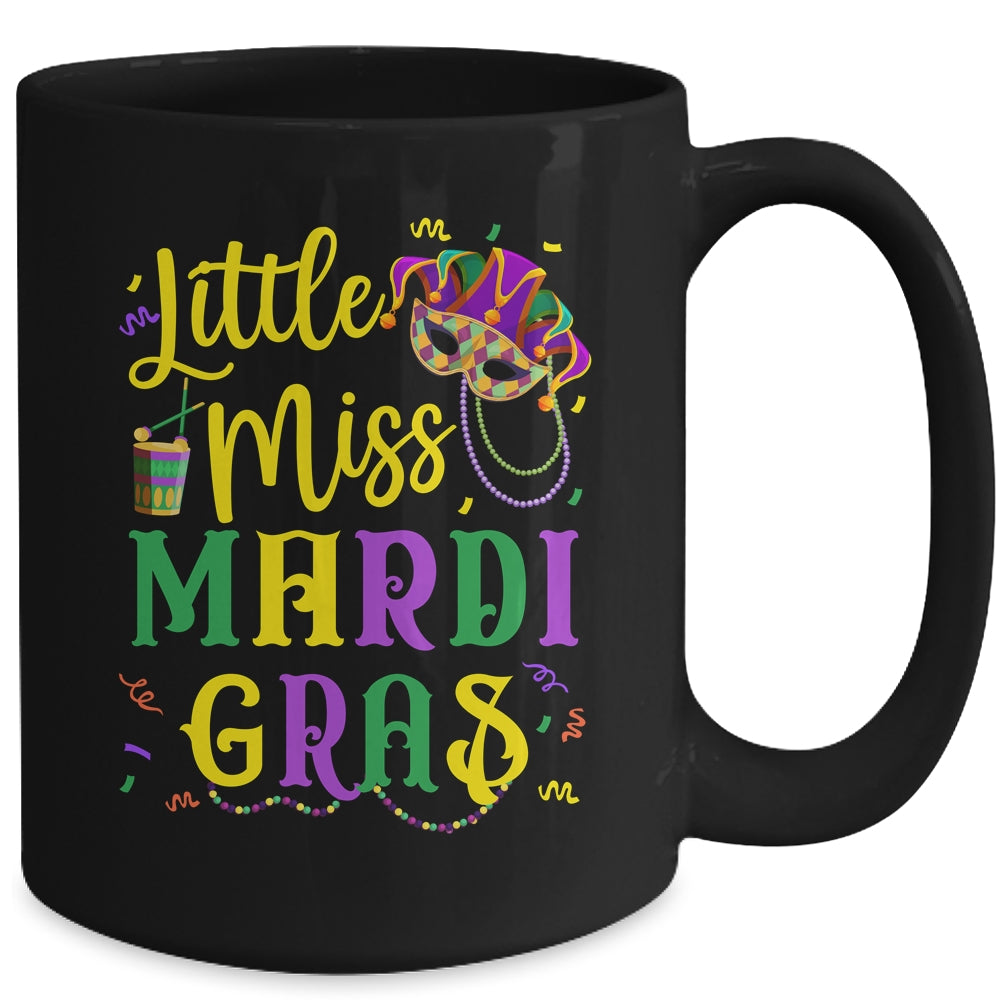Little Miss Mardi Gras Cute Outfit Girls Kids Mug | siriusteestore