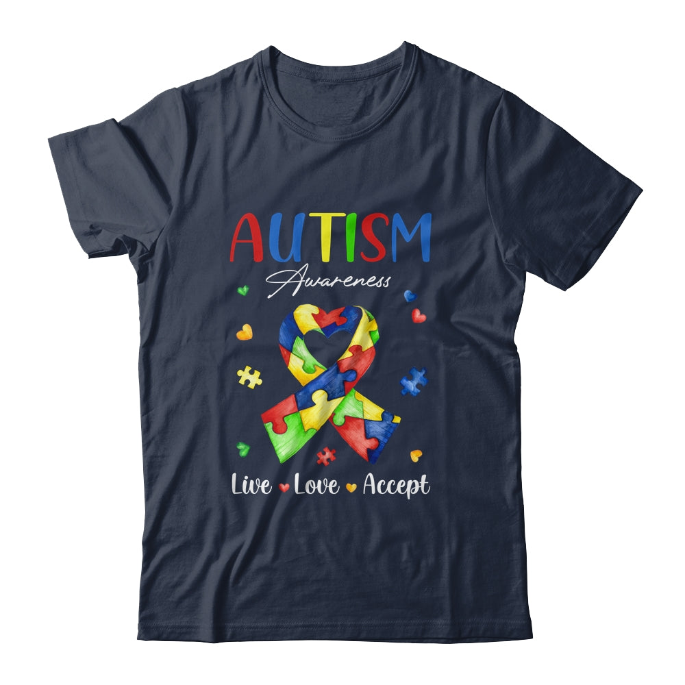 Live Love Accept Autism Awareness Month Shirt & Hoodie | siriusteestore