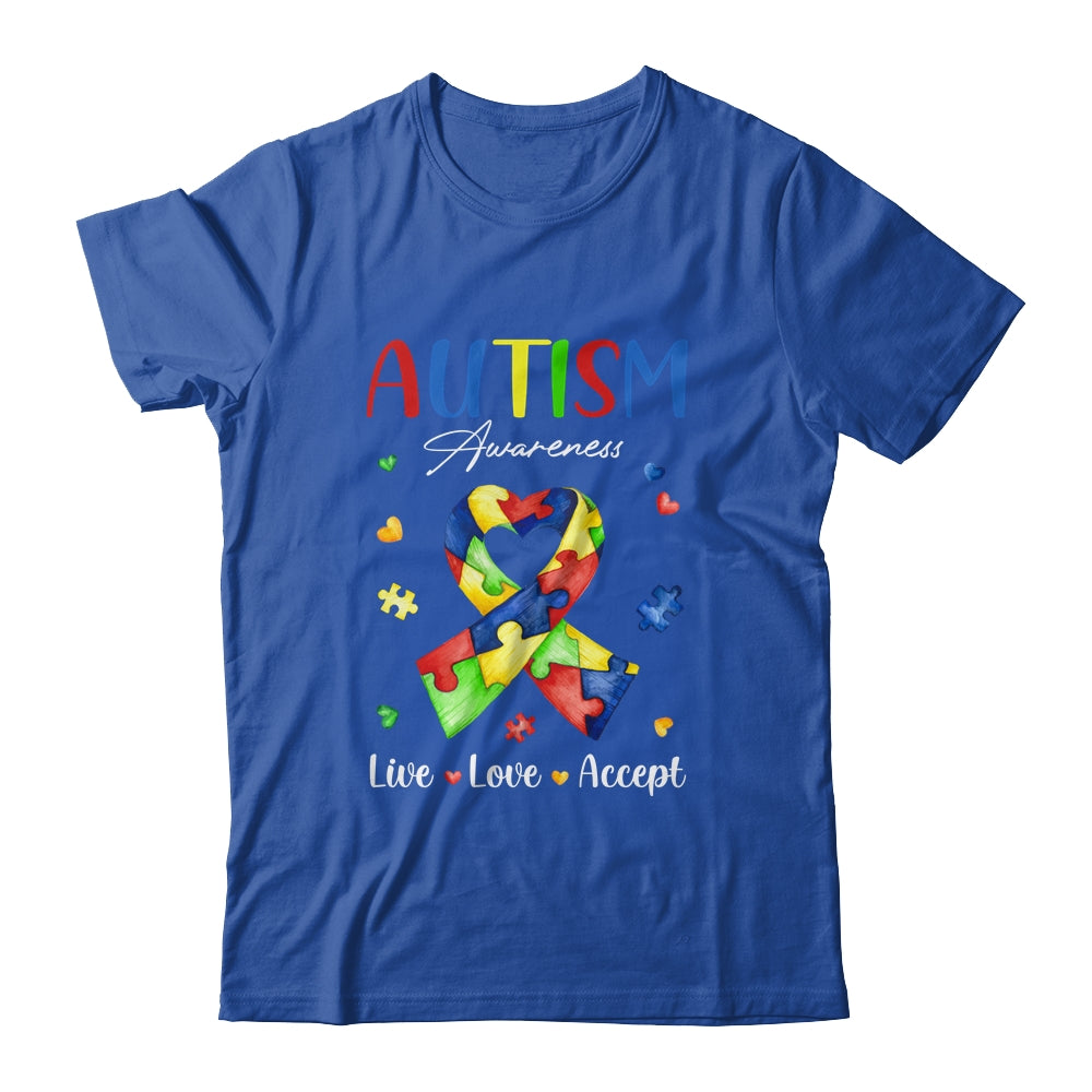 Live Love Accept Autism Awareness Month Shirt & Hoodie | siriusteestore