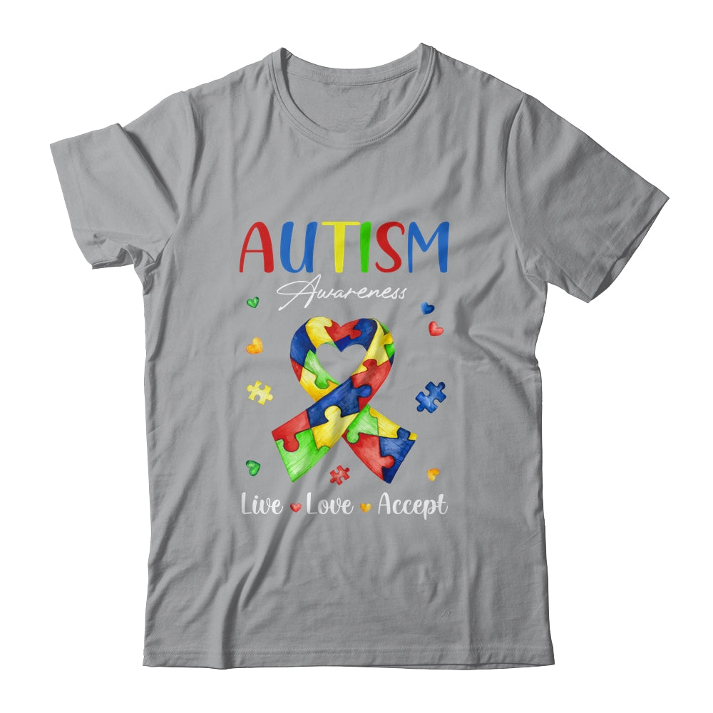 Live Love Accept Autism Awareness Month Shirt & Hoodie | siriusteestore