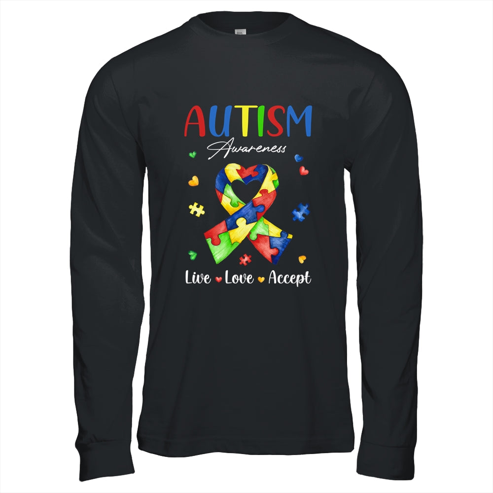 Live Love Accept Autism Awareness Month Shirt & Hoodie | siriusteestore