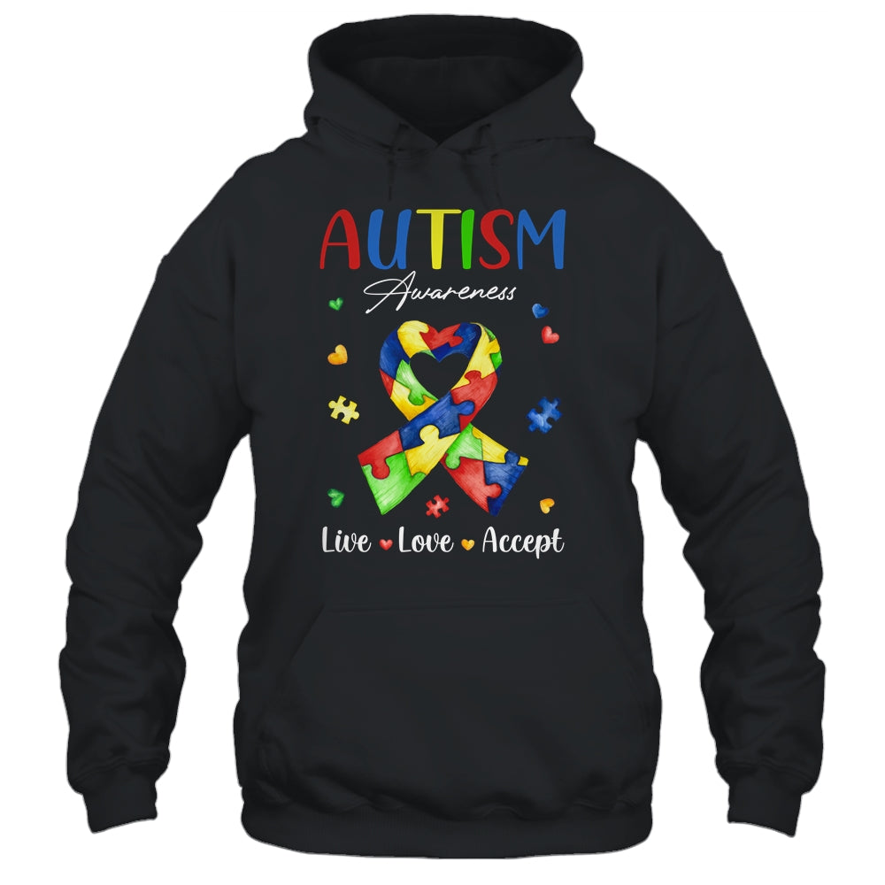 Live Love Accept Autism Awareness Month Shirt & Hoodie | siriusteestore