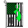 Liver Cancer Awareness America Flag Green Ribbon | siriusteestore