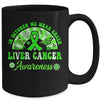 Liver Cancer Awareness In October We Wear Green Groovy Mug | siriusteestore