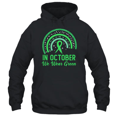 Liver Cancer Awareness In October We Wear Green Rainbow Shirt & Hoodie | siriusteestore