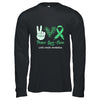 Liver Cancer Awareness Peace Love Cure Leopard Shirt & Hoodie | siriusteestore