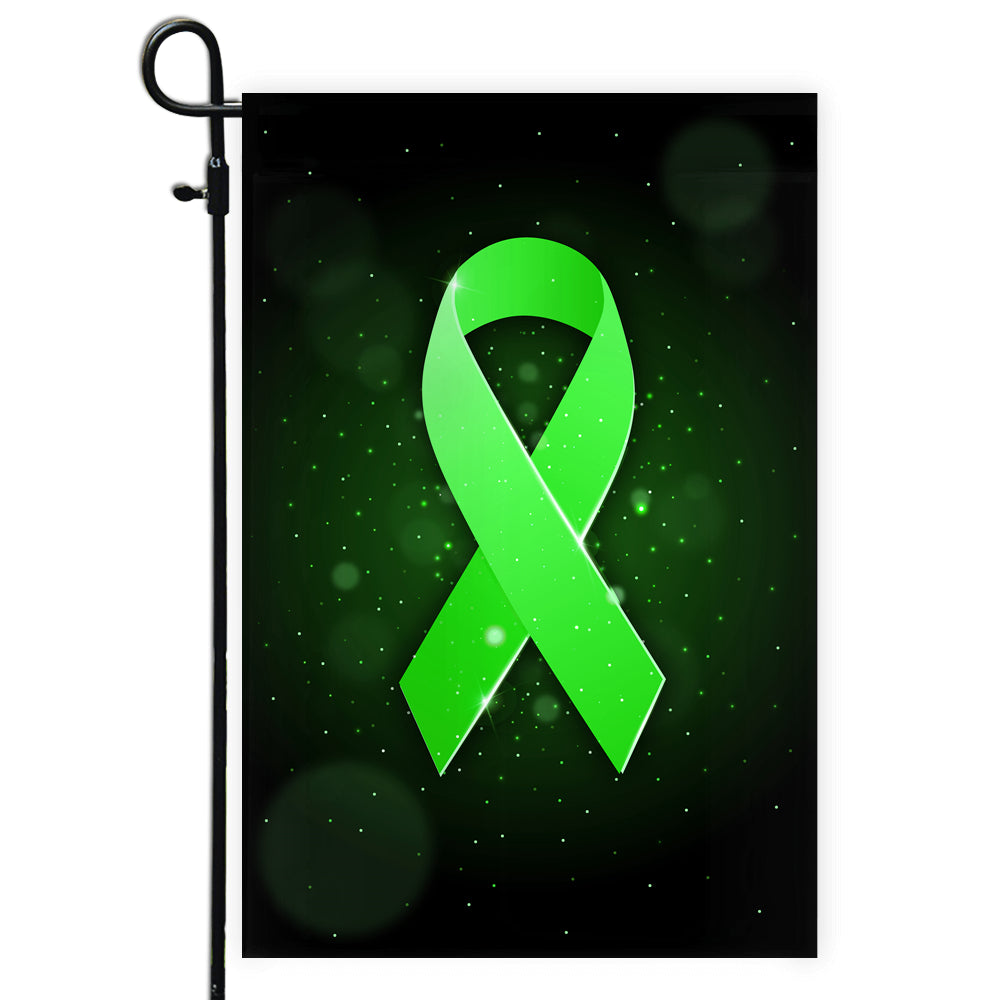 Liver Cancer Mental Health Lymphoma Kidney Disease Cancer Awareness Flag Green Ribbon | siriusteestore
