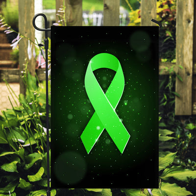 Liver Cancer Mental Health Lymphoma Kidney Disease Cancer Awareness Flag Green Ribbon | siriusteestore