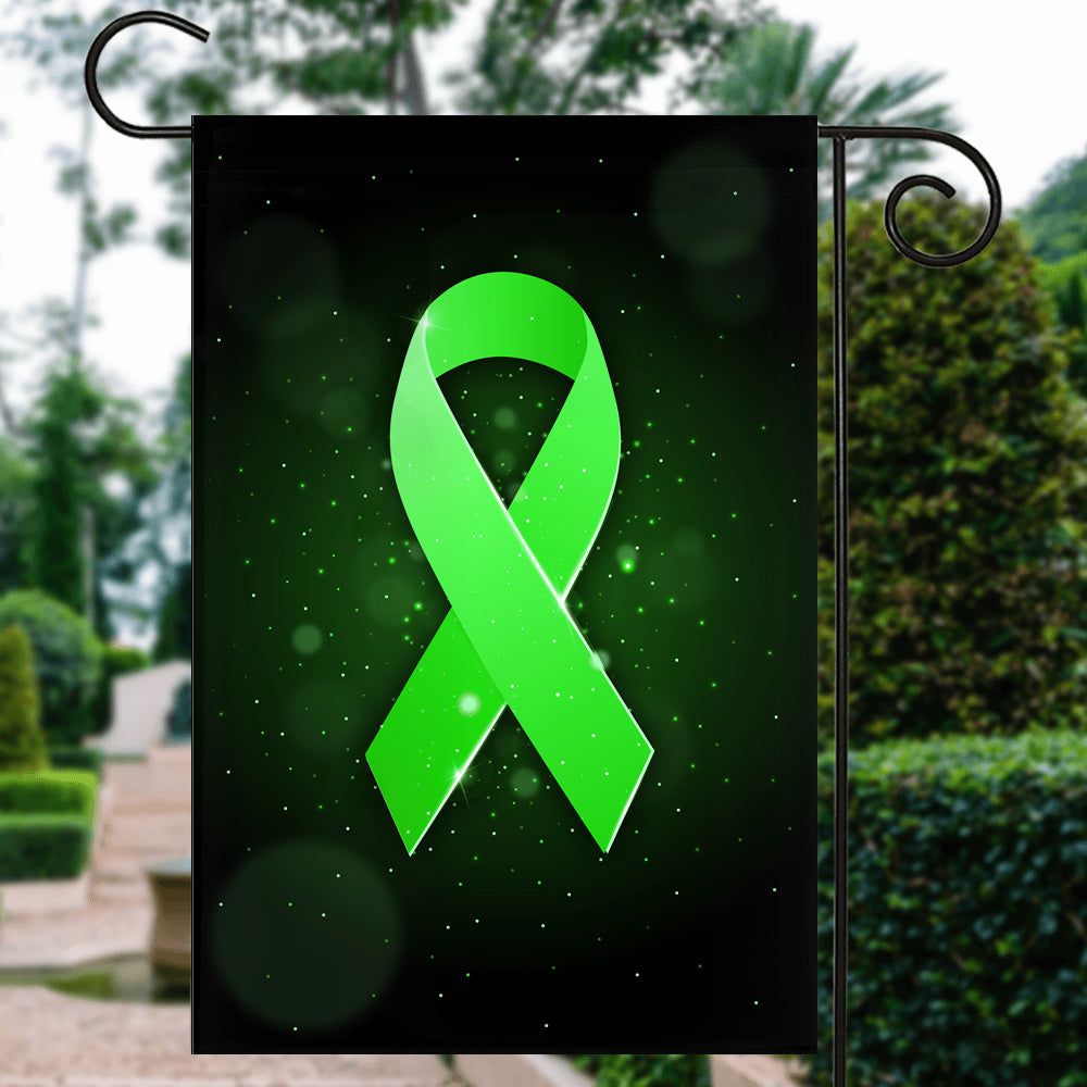Liver Cancer Mental Health Lymphoma Kidney Disease Cancer Awareness Flag Green Ribbon | siriusteestore