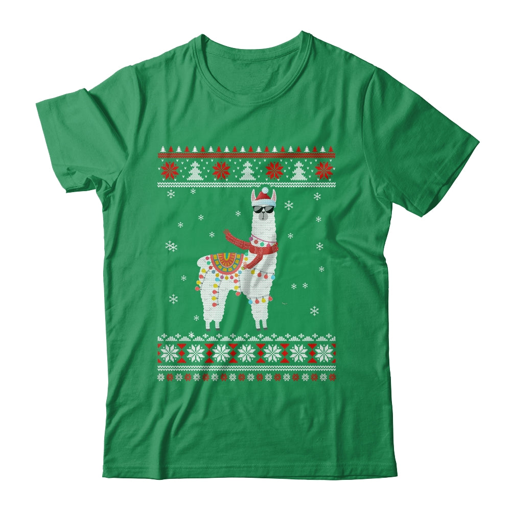 Llama Alpaca Christmas Tree Funny Ugly Christmas Sweater Shirt & Sweatshirt | siriusteestore