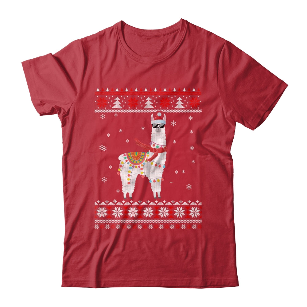 Llama Alpaca Christmas Tree Funny Ugly Christmas Sweater Shirt & Sweatshirt | siriusteestore