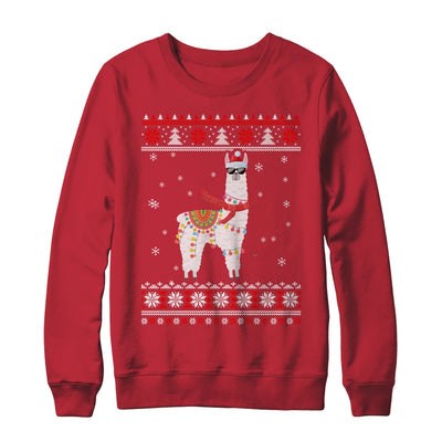 Llama Alpaca Christmas Tree Funny Ugly Christmas Sweater Shirt & Sweatshirt | siriusteestore