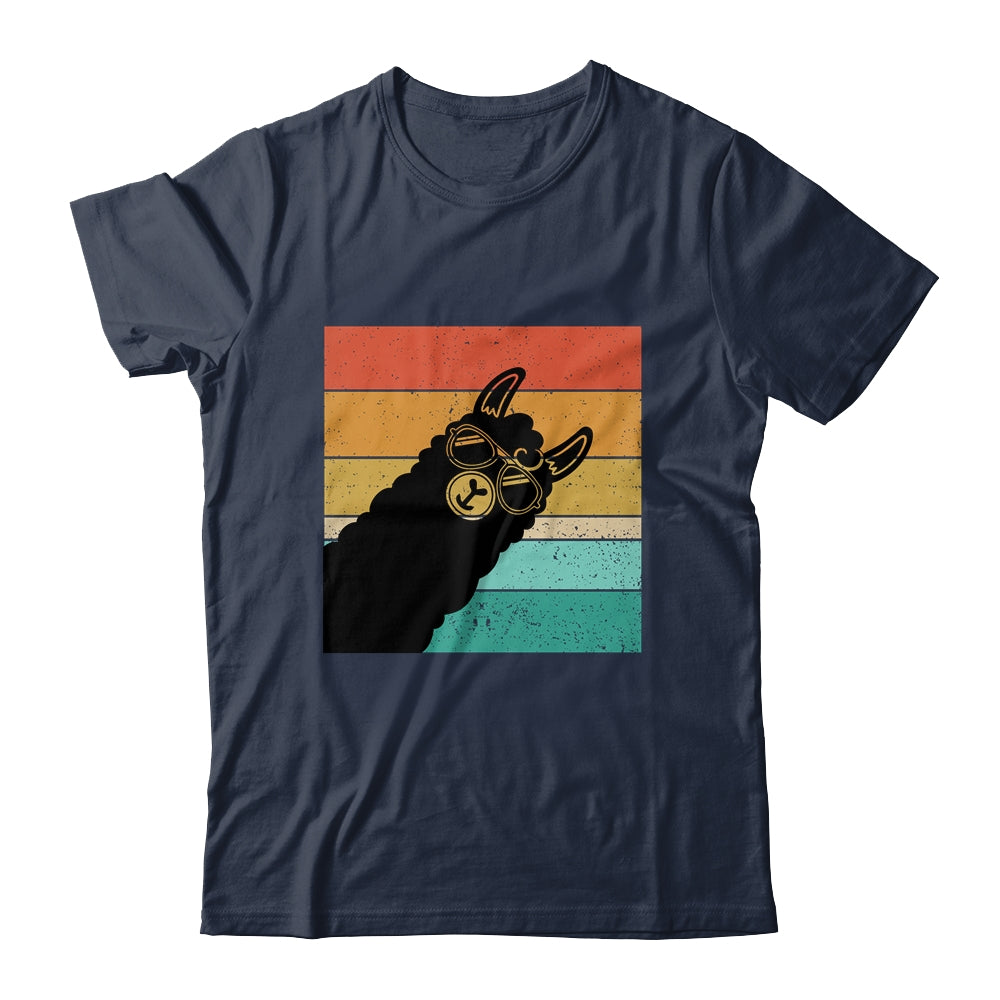 Llama Alpaca Fun Rainbow Retro Style Shirt & Tank Top | siriusteestore