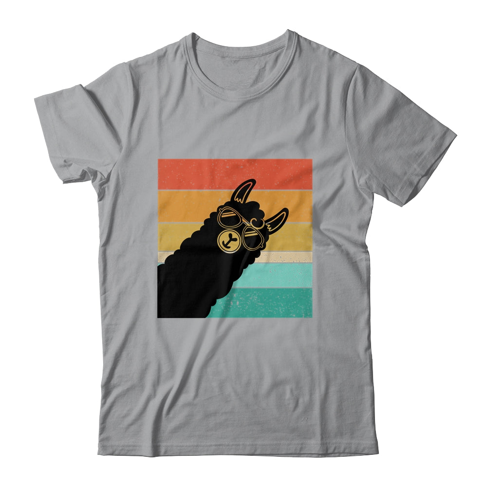 Llama Alpaca Fun Rainbow Retro Style Shirt & Tank Top | siriusteestore