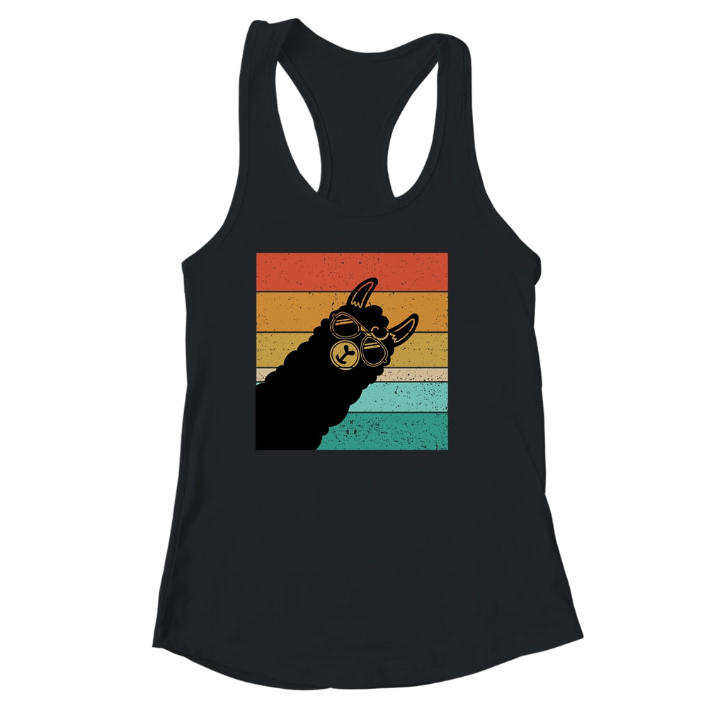 Llama Alpaca Fun Rainbow Retro Style Shirt & Tank Top | siriusteestore