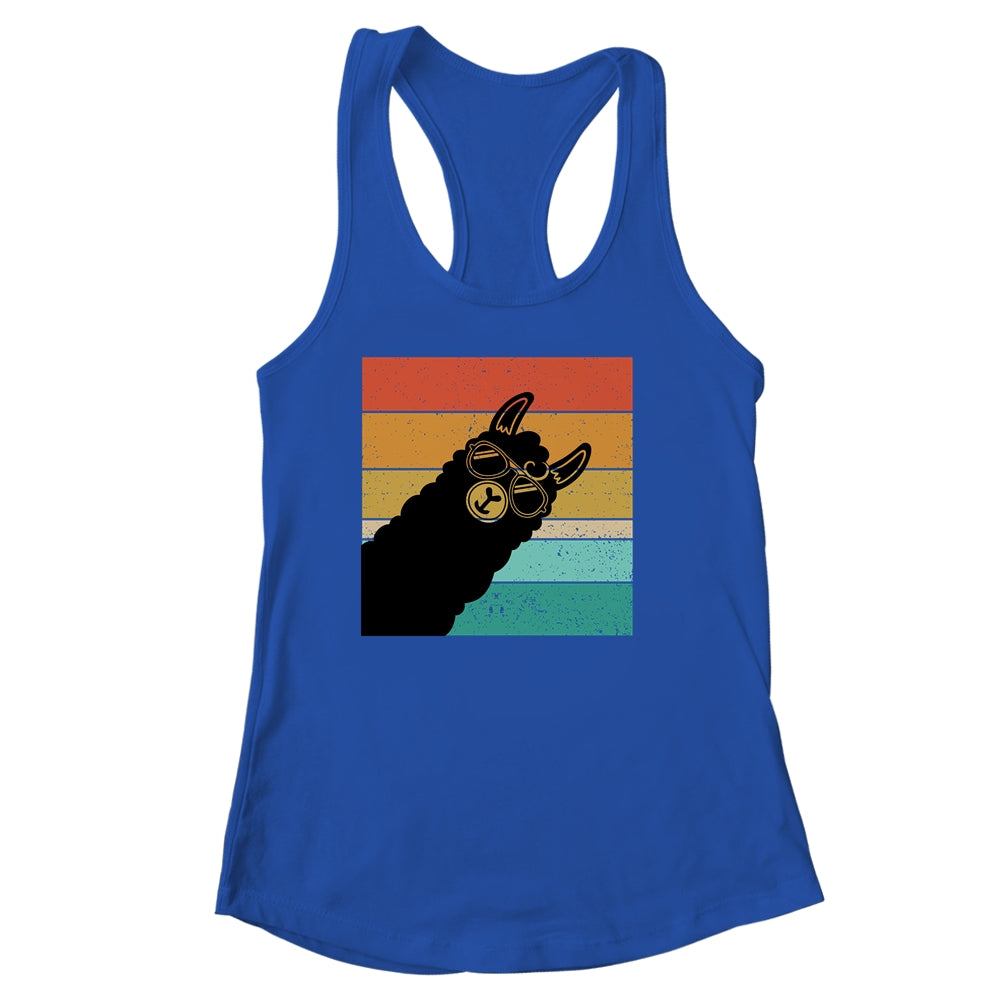 Llama Alpaca Fun Rainbow Retro Style Shirt & Tank Top | siriusteestore