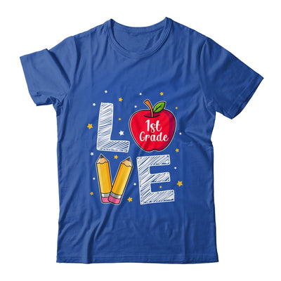 Love 1st Grade Apple Funny Back To School Teacher Shirt & Hoodie | siriusteestore