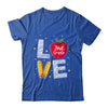 Love 2nd Grade Apple Funny Back To School Teacher Shirt & Hoodie | siriusteestore