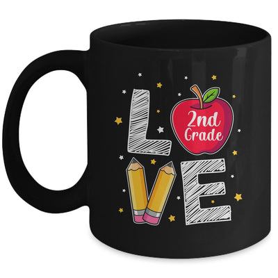 Love 2nd Grade Apple Funny Back To School Teacher Mug | siriusteestore