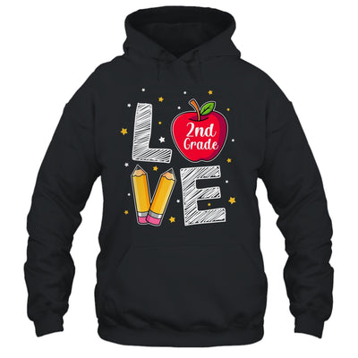Love 2nd Grade Apple Funny Back To School Teacher Shirt & Hoodie | siriusteestore