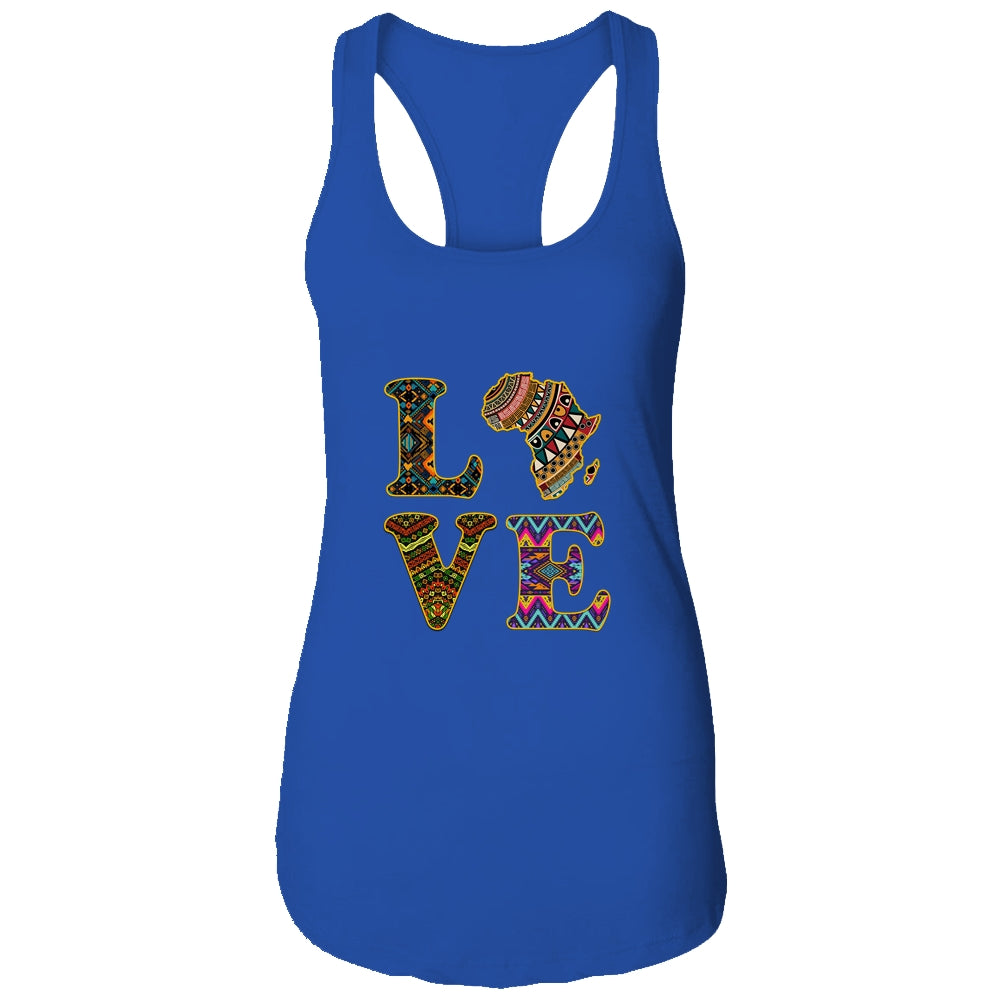 Love Africa African Kente Cloth Men Women Lover Shirt & Tank Top | siriusteestore