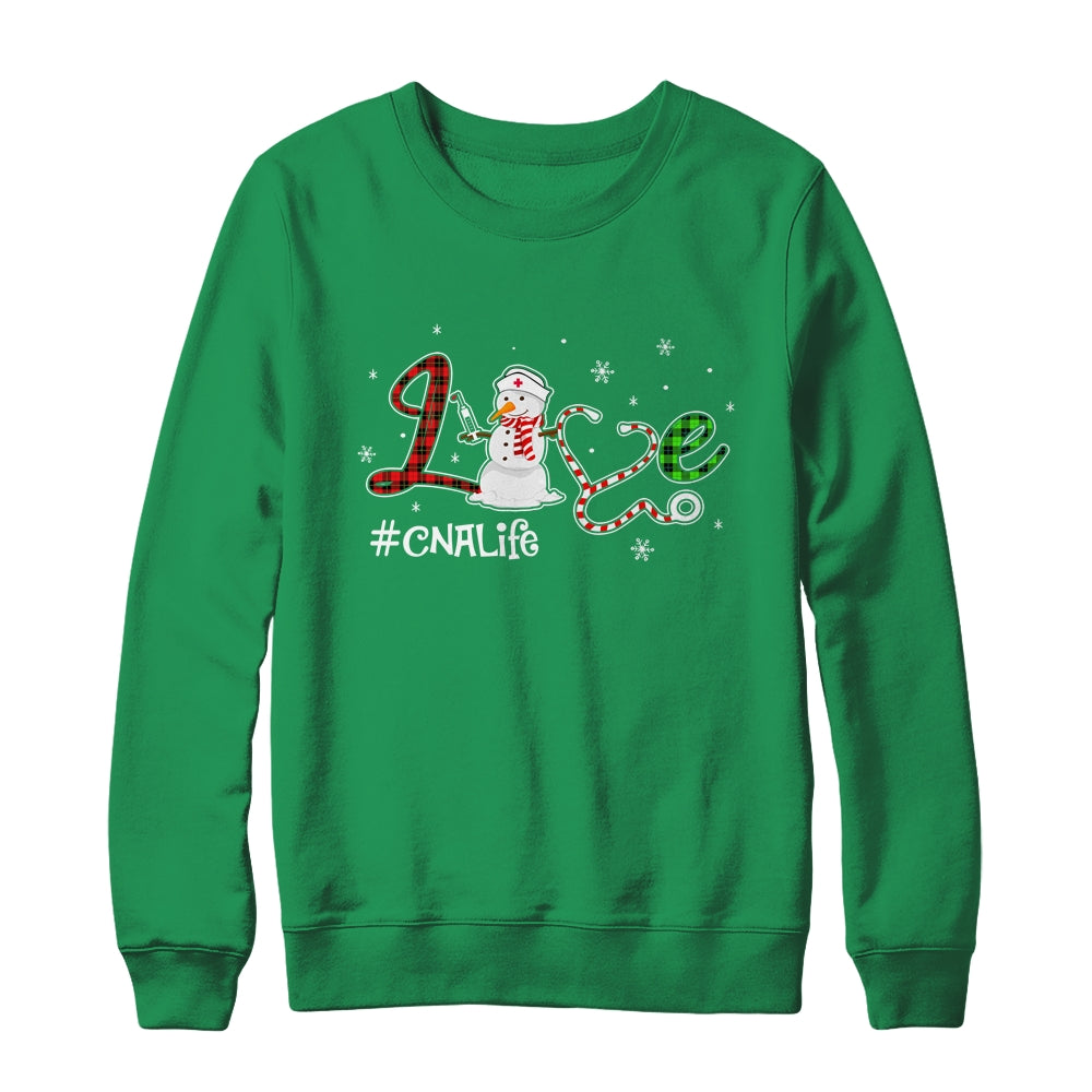 Love CNA Life Snowman Funny Nursing Christmas Day Gifts Shirt & Sweatshirt | siriusteestore