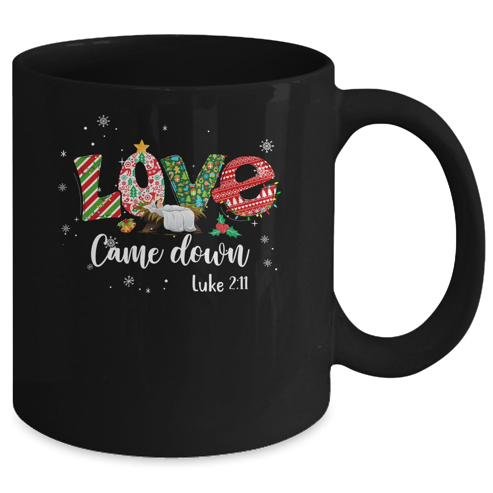 Love Came Down Luke 2:11 Baby Jesus Christmas Family Mug | siriusteestore