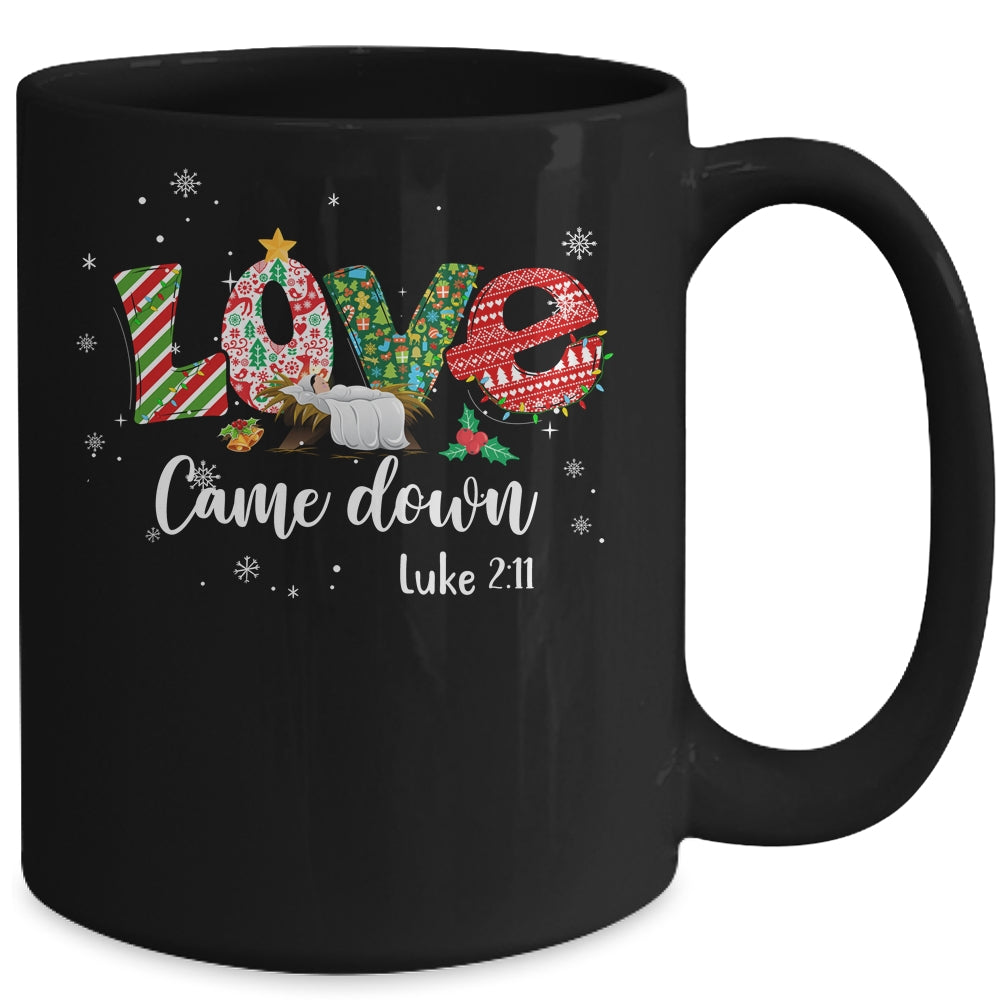 Love Came Down Luke 2:11 Baby Jesus Christmas Family Mug | siriusteestore