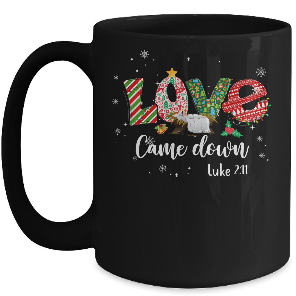 Love Came Down Luke 2:11 Baby Jesus Christmas Family Mug | siriusteestore