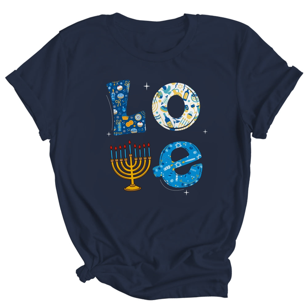 Love Cute Hanukkah Decoration Menorah Pajama Matching Family Shirt & Sweatshirt | siriusteestore
