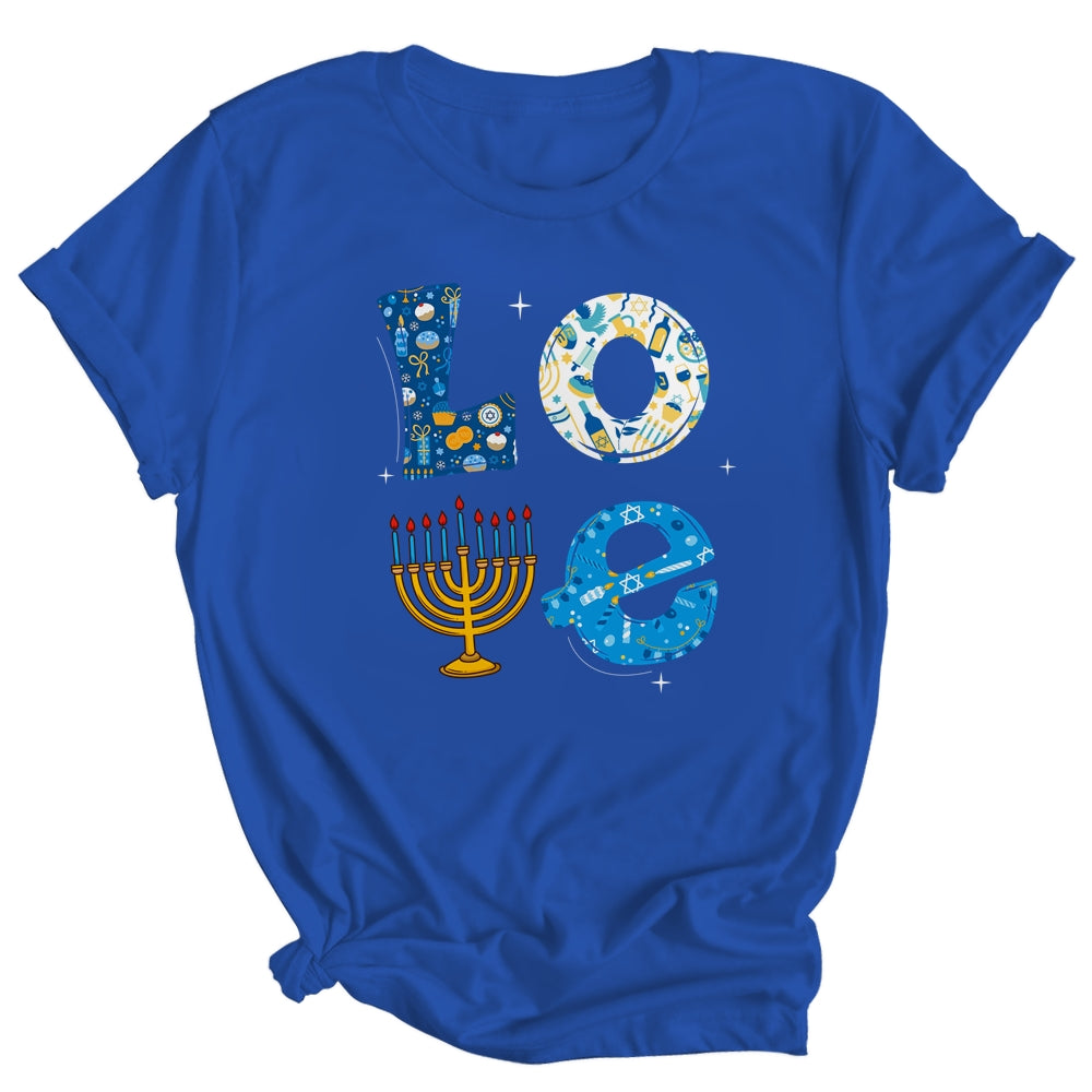 Love Cute Hanukkah Decoration Menorah Pajama Matching Family Shirt & Sweatshirt | siriusteestore