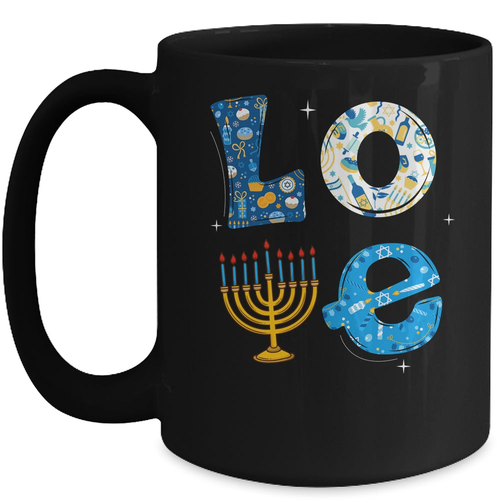Love Cute Hanukkah Decoration Menorah Pajama Matching Family Mug | siriusteestore