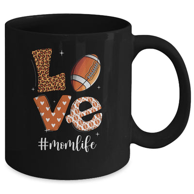 Love Football American Mom Life Player With Leopard Mug | siriusteestore