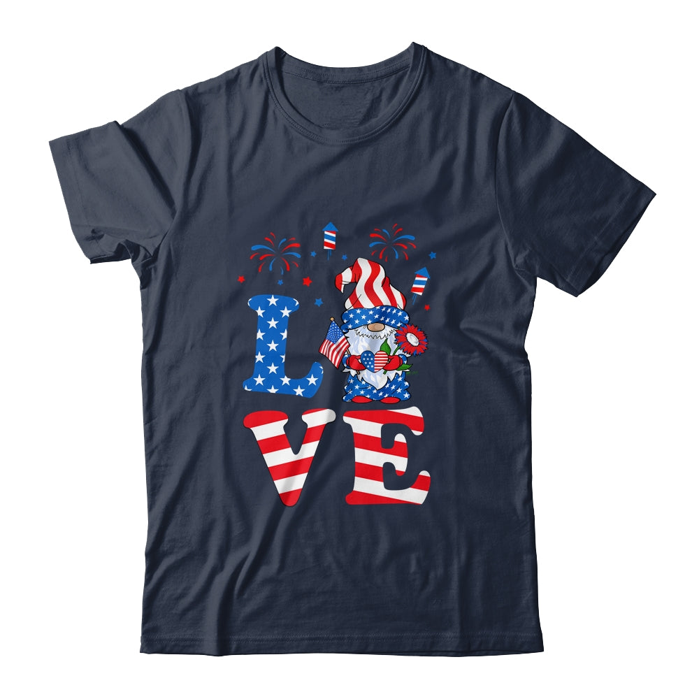 Love Gnome USA Flag 4th Of July Shirt & Tank Top | siriusteestore