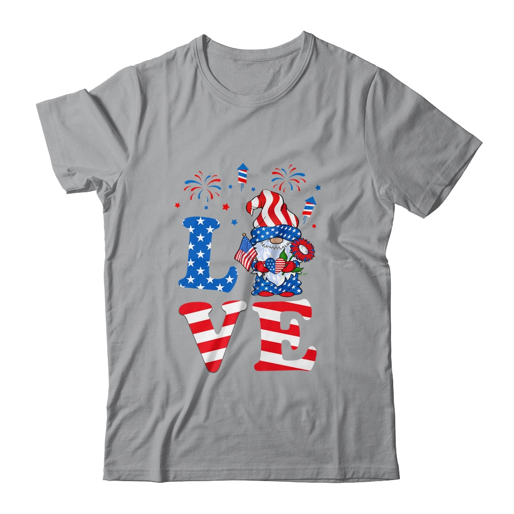 Love Gnome USA Flag 4th Of July Shirt & Tank Top | siriusteestore