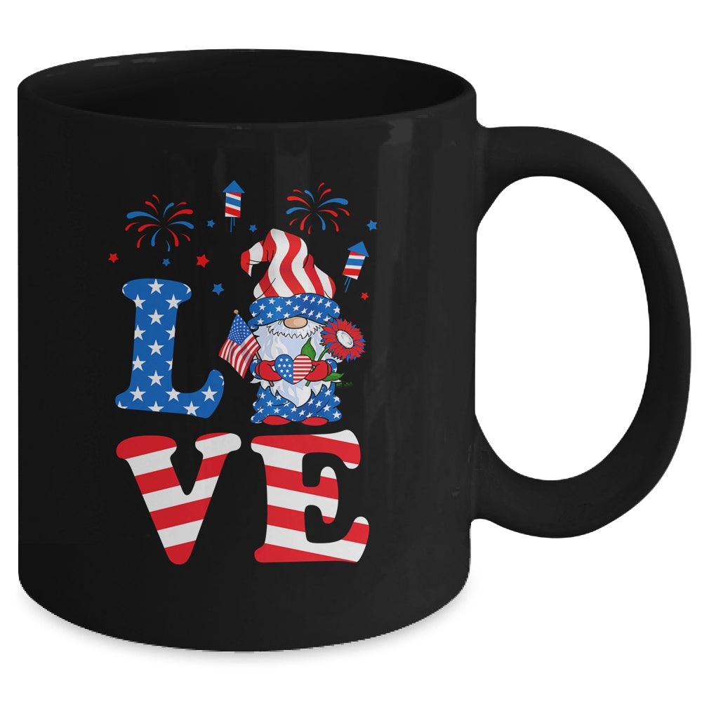 Love Gnome USA Flag 4th Of July Mug | siriusteestore