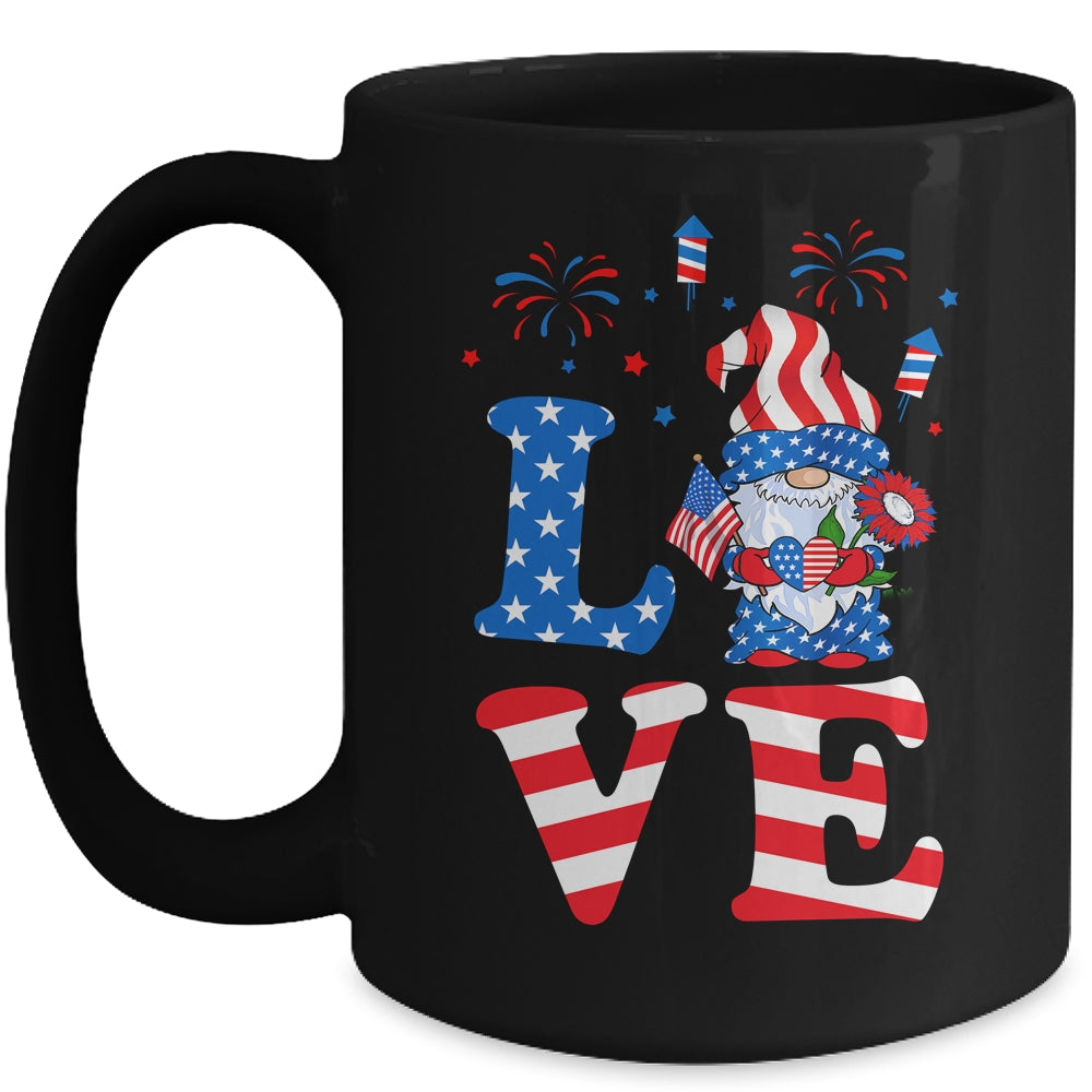 Love Gnome USA Flag 4th Of July Mug | siriusteestore