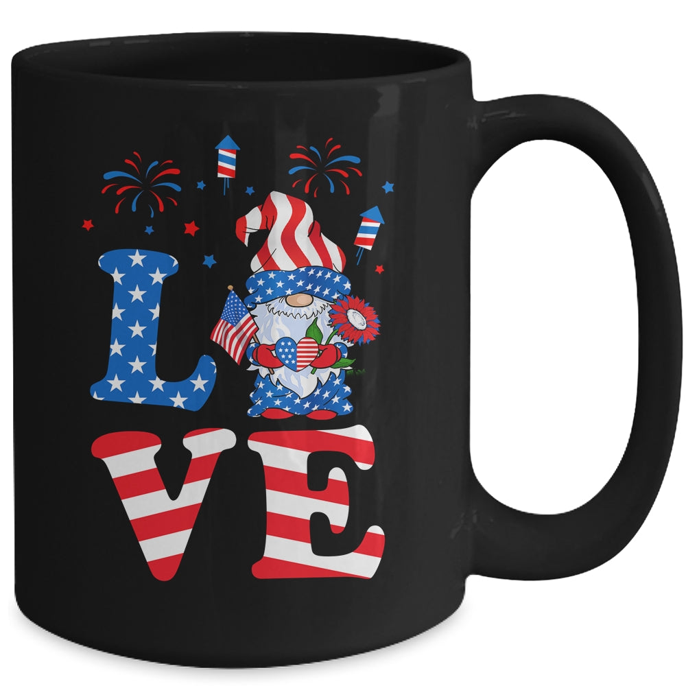Love Gnome USA Flag 4th Of July Mug | siriusteestore