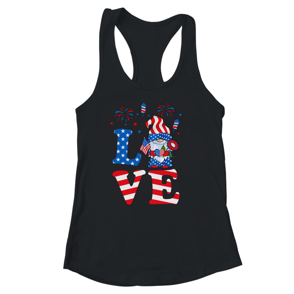 Love Gnome USA Flag 4th Of July Shirt & Tank Top | siriusteestore