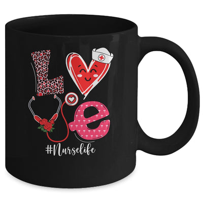 Love Heart Stethoscope Nurse Life Valentine ER ICU NICU RN Mug | siriusteestore