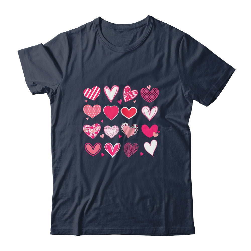 Love Hearts Watercolor Valentines Day Matching Couple Shirt & Tank Top | siriusteestore