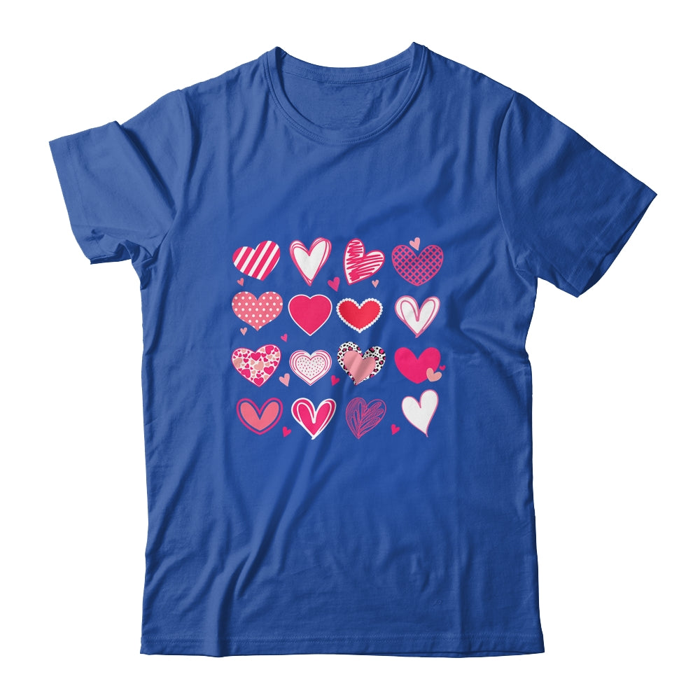 Love Hearts Watercolor Valentines Day Matching Couple Shirt & Tank Top | siriusteestore