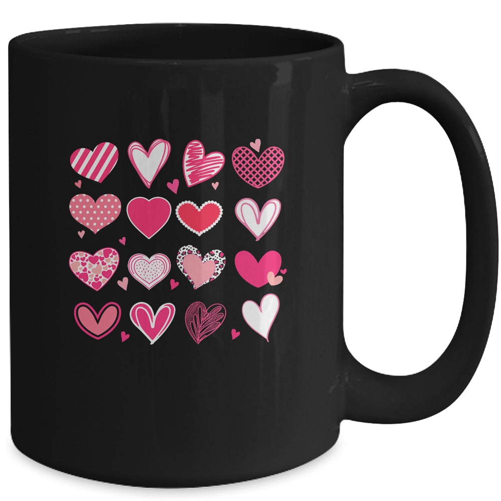 Love Hearts Watercolor Valentines Day Matching Couple Mug | siriusteestore