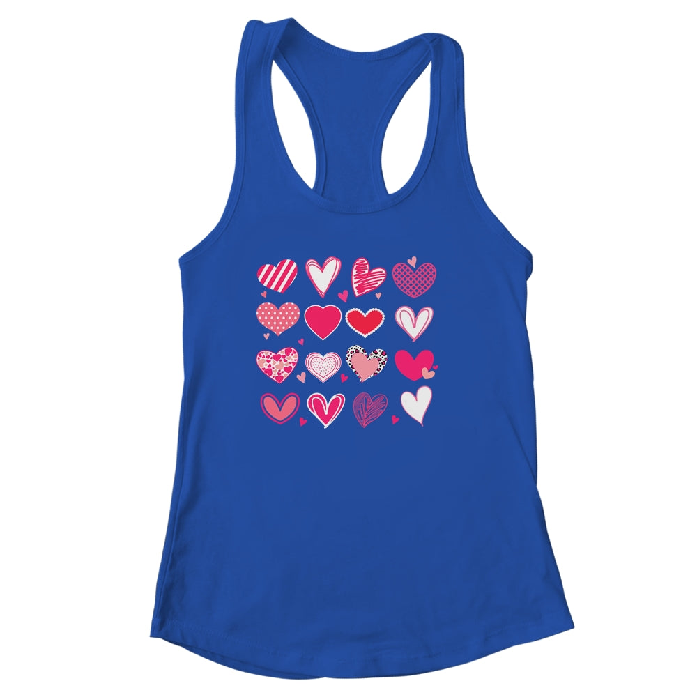 Love Hearts Watercolor Valentines Day Matching Couple Shirt & Tank Top | siriusteestore
