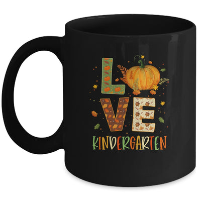 Love Kindergarten Happy Fall Thanksgiving Mug | siriusteestore