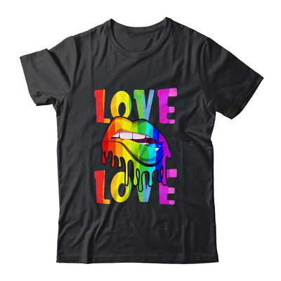 Love LGBTQ LGBT Rainbow Flag Lips Gay Lesbian Pride Month Shirt & Tank Top | siriusteestore
