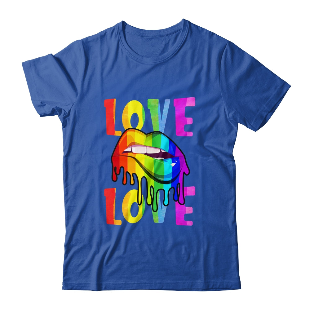 Love LGBTQ LGBT Rainbow Flag Lips Gay Lesbian Pride Month Shirt & Tank Top | siriusteestore