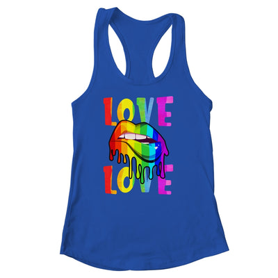 Love LGBTQ LGBT Rainbow Flag Lips Gay Lesbian Pride Month Shirt & Tank Top | siriusteestore