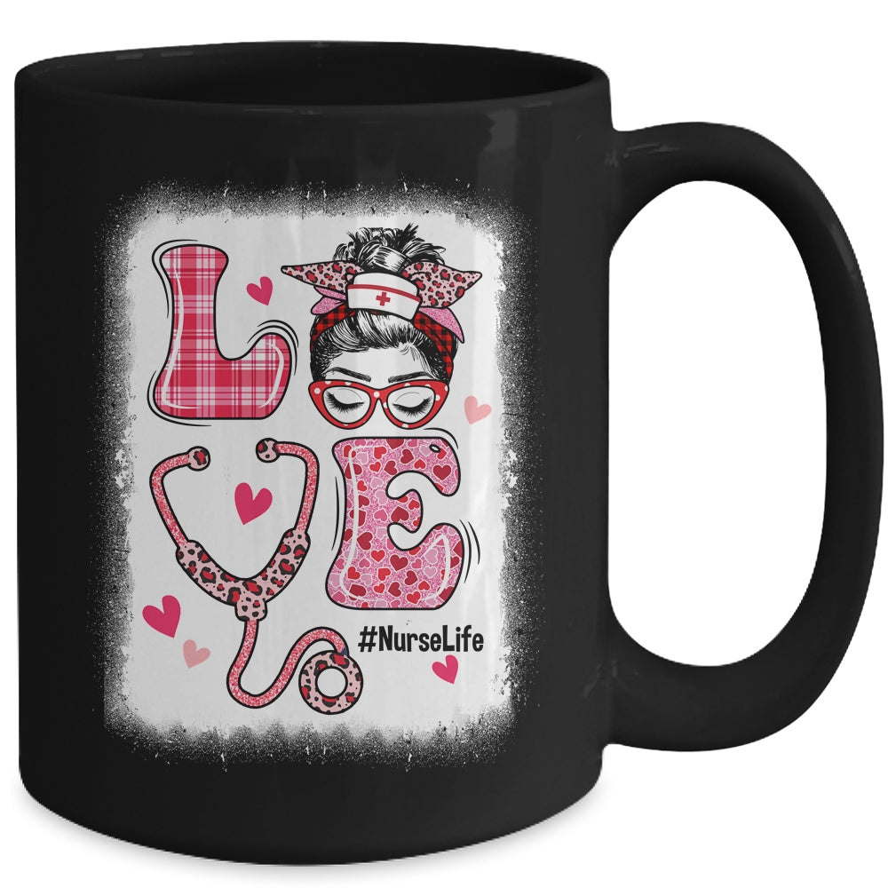 Love Life Nurse Funny Valentines Day Women Mug | siriusteestore